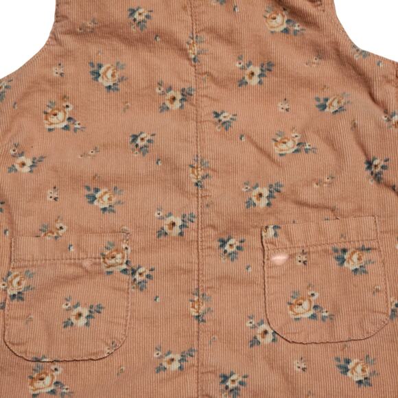 Angel Dear Baby Dress – 6–12 Months – Peach Floral with Snap Straps & Side Snaps - Picture 6 of 6